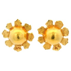Jean Mahie Paar 22K Gold Kuppel Ohrclips