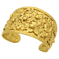 Jean Mahie Vintage 22ct Yellow Gold Cuff Bracelet Circa 1980