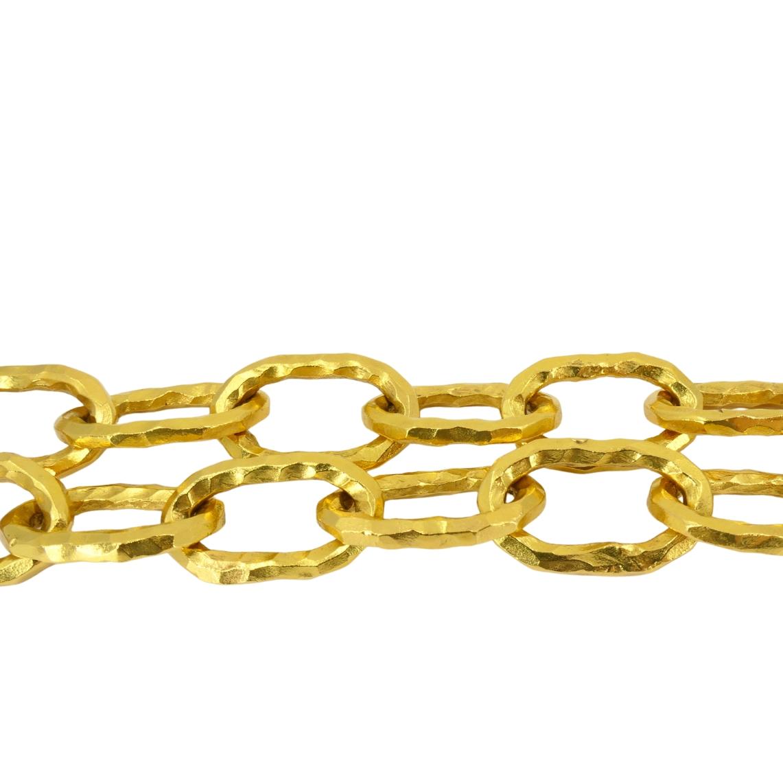 Collana a catena pesante in oro 22k vintage di Jean Mahie In condizioni ottime in vendita a Beverly Hills, CA