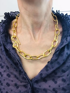Jean Mahie Vintage 22k Gold Heavy Chain Necklace