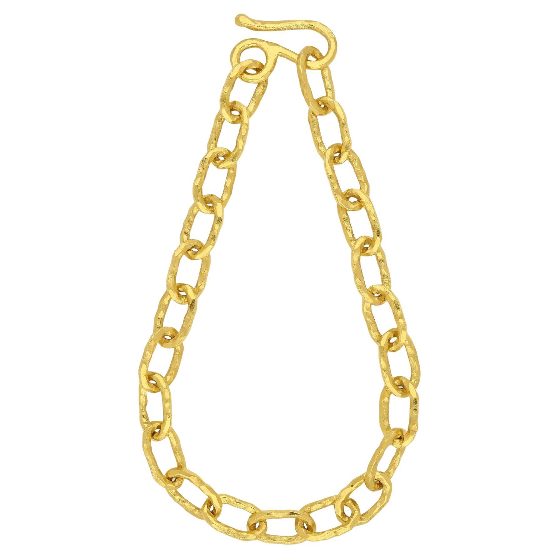 Jean Mahie Collana a Link in Oro Vintage 'Cadene' in oro 22ct