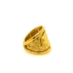 Jean Mahie Wide Ring Yellow Gold