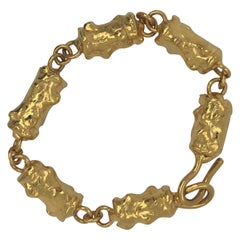 Jean Mahie Yellow Gold Link Bracelet