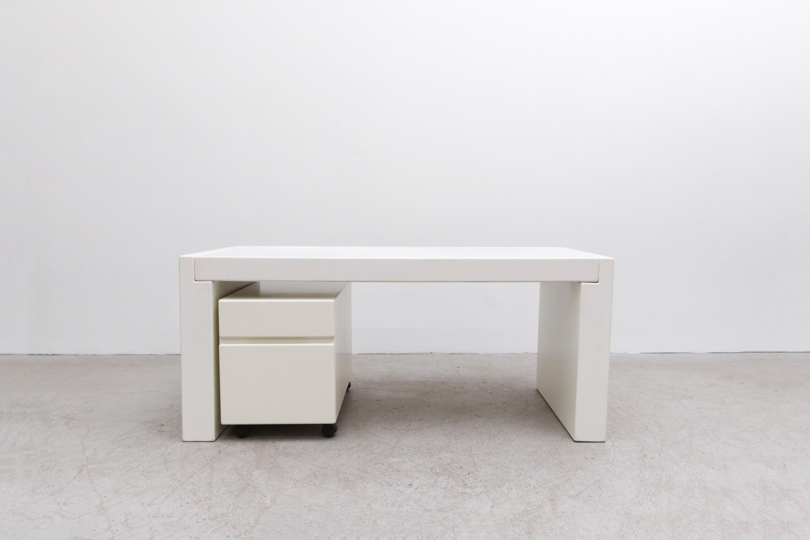Jean Maneval Inspired Mod Desk with Rolling Storage 1