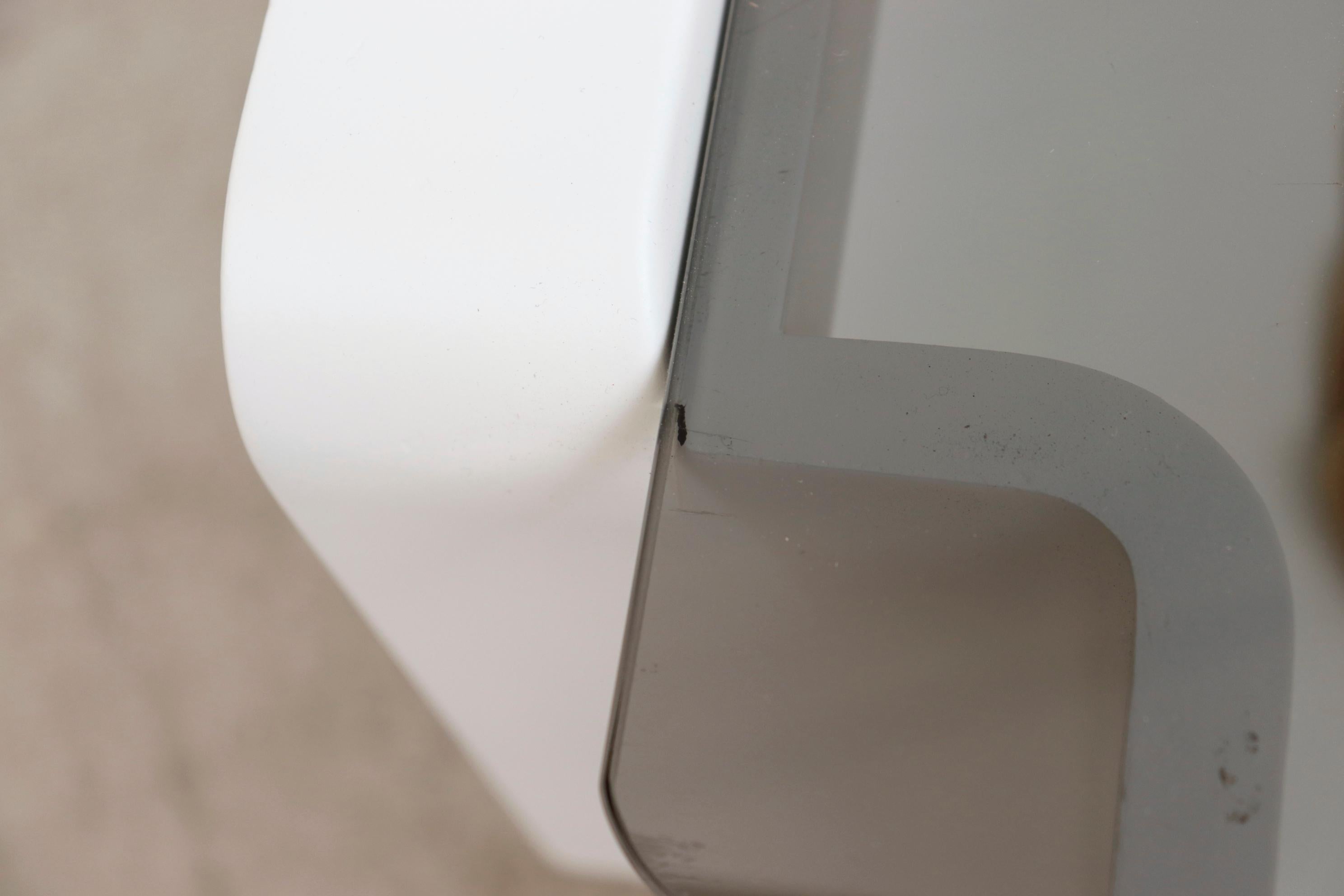 Jean Maneval Mod Space Age Coffee Table with Rattan Basket Storage 6