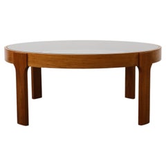 Jean Maneval Style Coffee Table With Smoked Glass