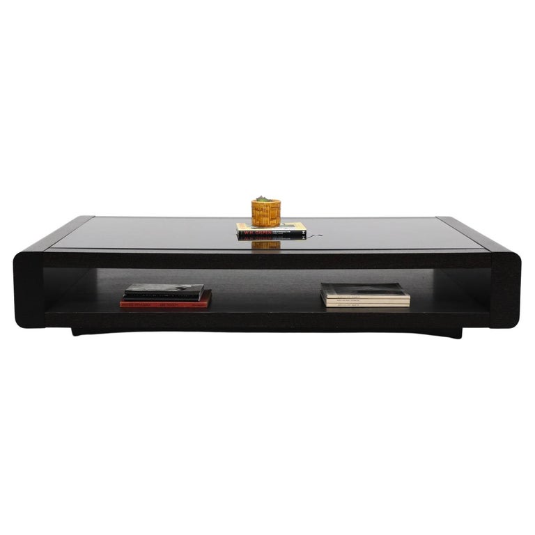 Jean Maneval Style Low Black Coffee Table For Sale at 1stDibs