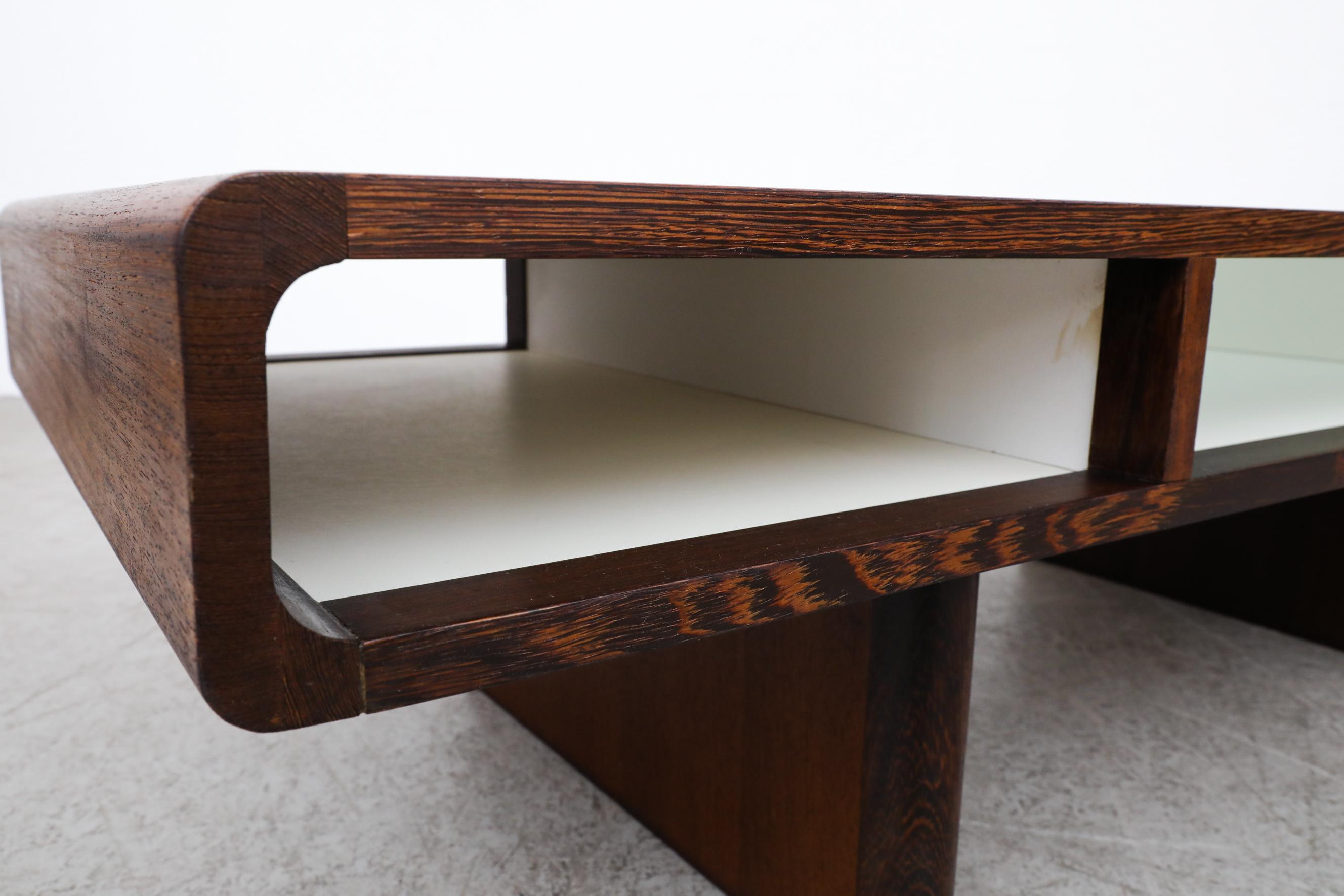 Jean Maneval Style Wenge and White Coffee Table 3