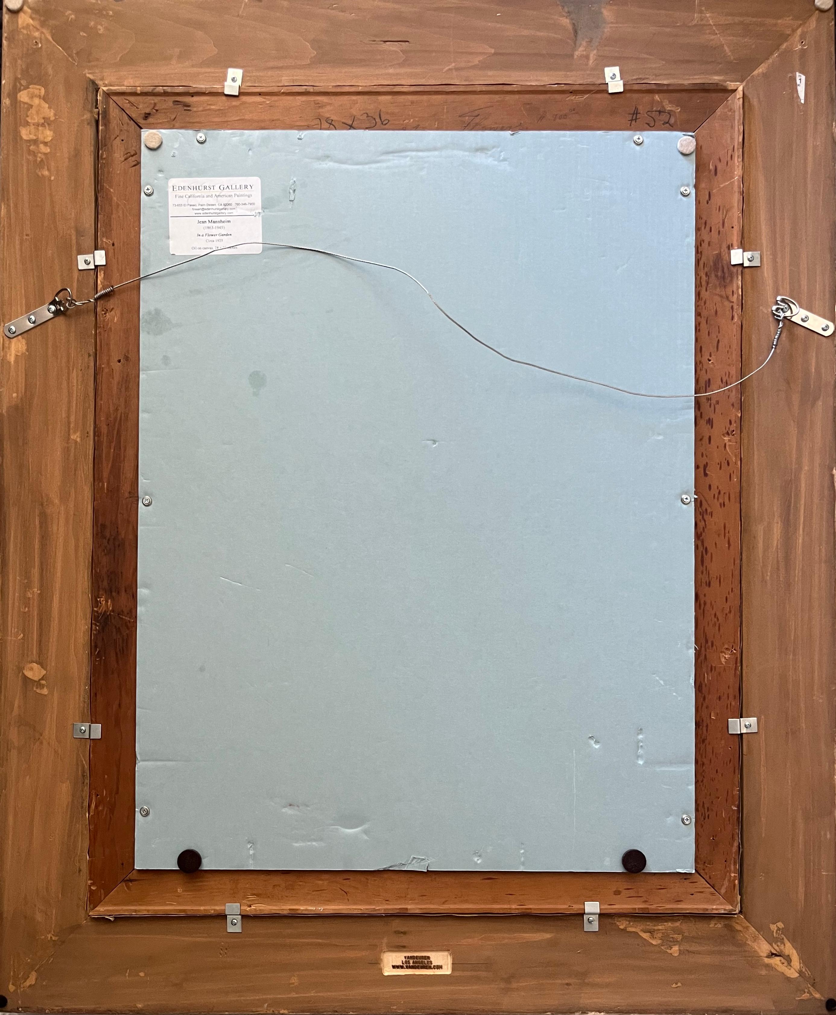 Messungen 
Gemälde 36 x 30 Zoll
Gerahmt 44,75 x 36,75 Zoll 

Jean Mannheim war ein amerikanischer Künstler des Impressionismus, der für seine Porträts, Landschaften und figurativen Werke bekannt war. Der in Deutschland geborene Maler wanderte in die