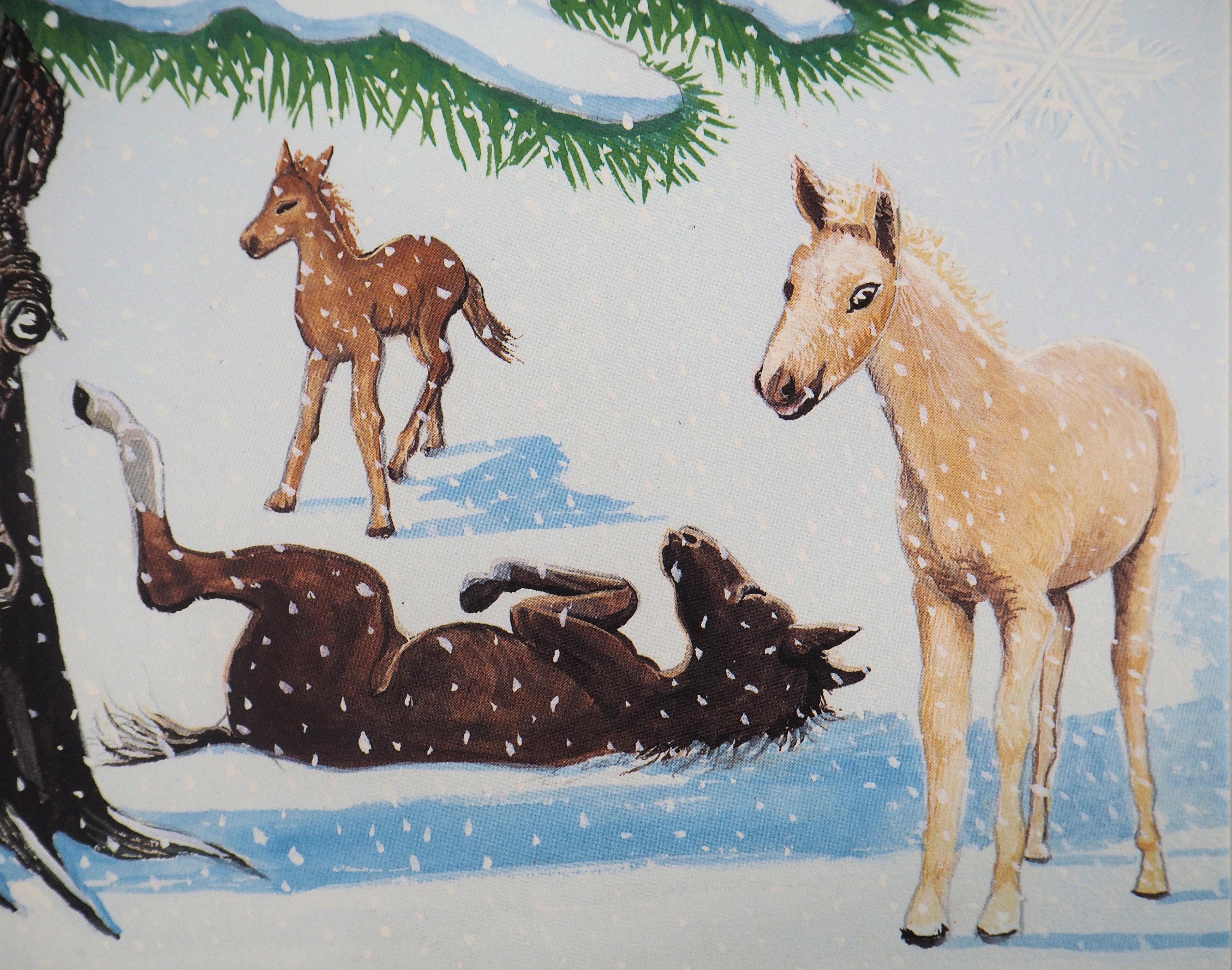 Jean Marais (1913 - 1998)
Christmas Tree and Horses

Original lithograph
Signed with the stamp of the artist
(Also bears printed signature in the plate)
Numbered / 100 copies
On vellum 60 x 43 cm (c. 24 x 17 inch)

Excellent condition

Jean Marais