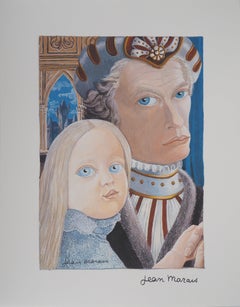 Jean MARAIS : Father and Daughter, signed Offset print