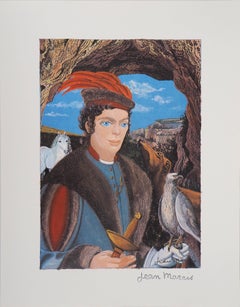 Jean MARAIS : The falconer, signed Offset print