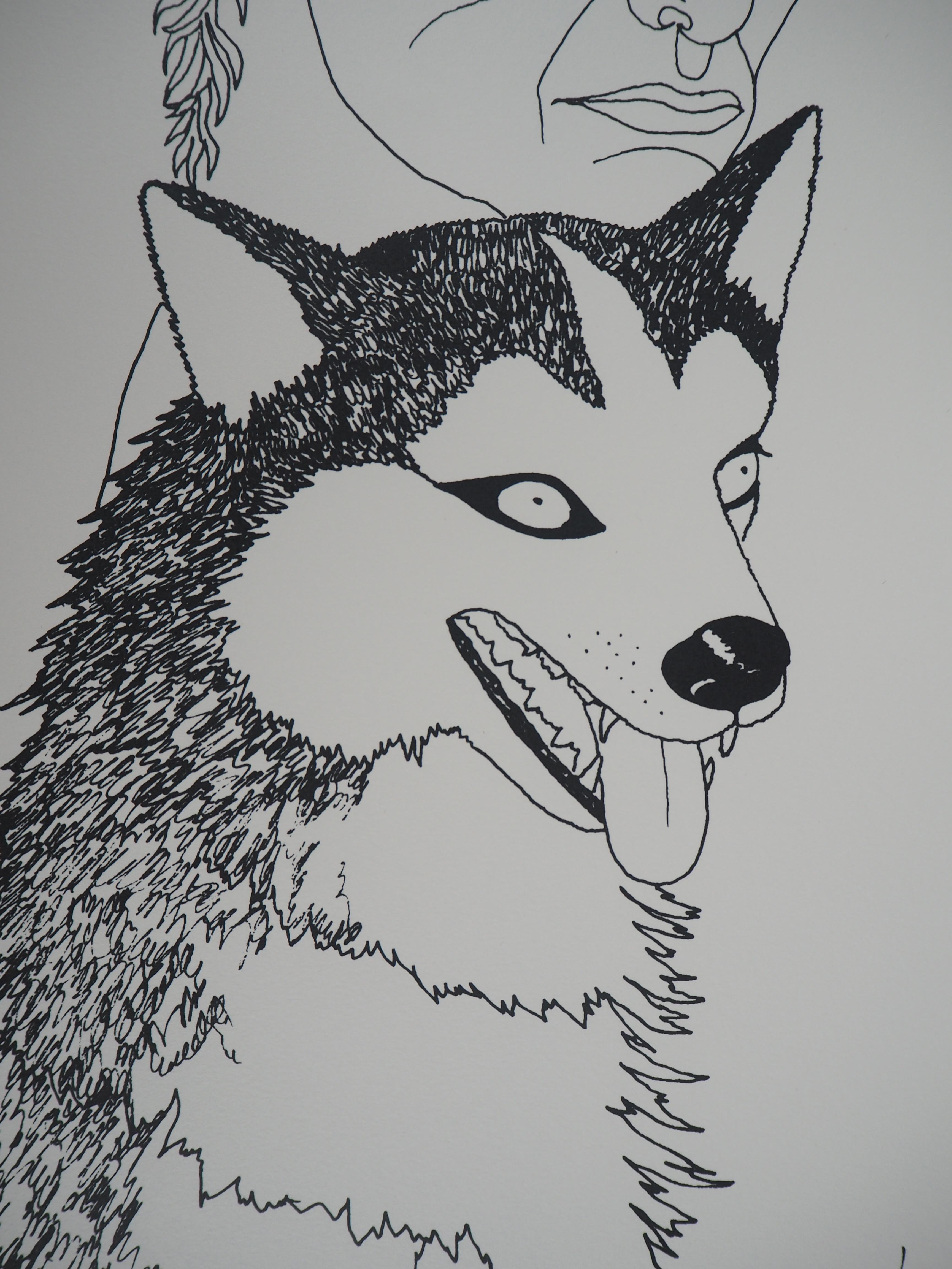 Jean Marais (1913 - 1998)
Autoritratto con un cane Husky

Litografia originale
Firmato con il timbro dell'artista
(reca anche la firma stampata nel piatto)
Numerato / 50 copie
Su pergamena Arches 65 x 50 cm (circa 26 x 20 pollici)

Condizioni