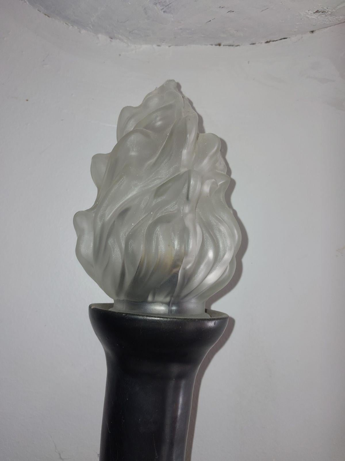 Mid-20th Century Jean Marais (1913-1988) exceptional set of 6 ceramic and glass wall lights For Sale