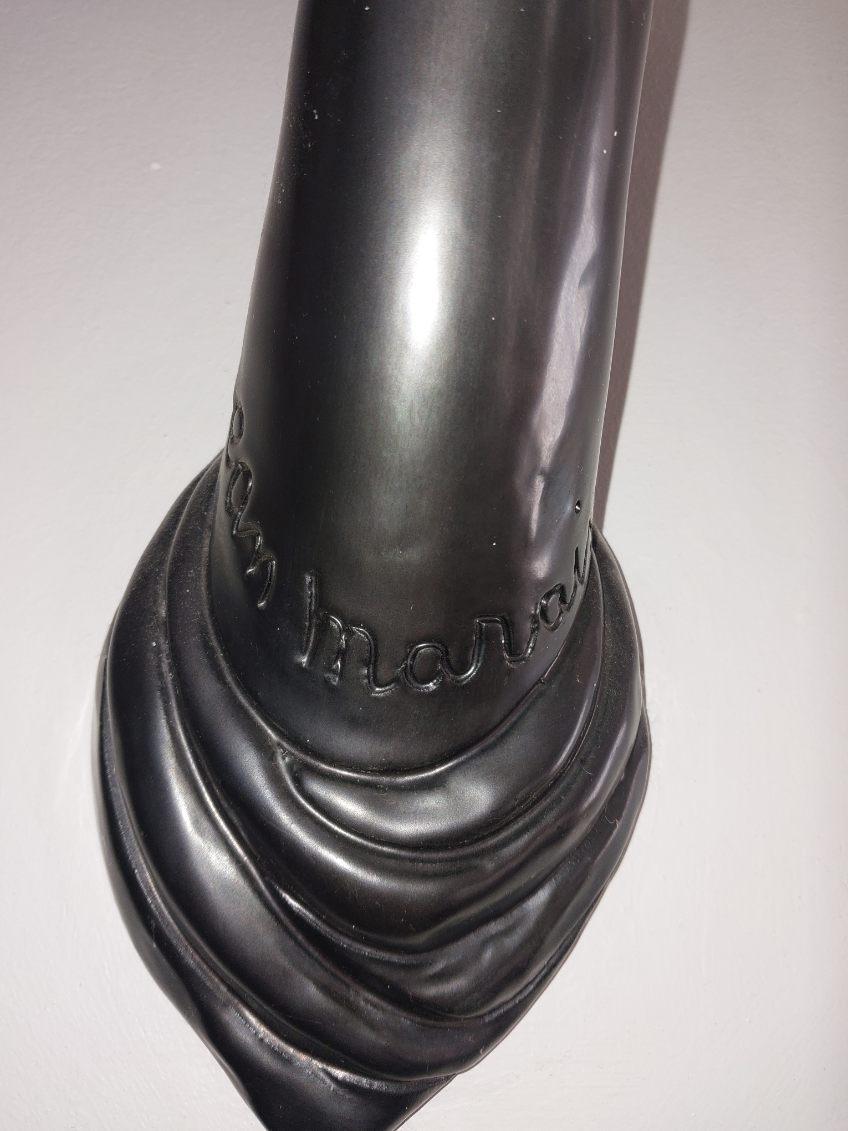 Ceramic Jean Marais (1913-1988) exceptional set of 6 ceramic and glass wall lights For Sale