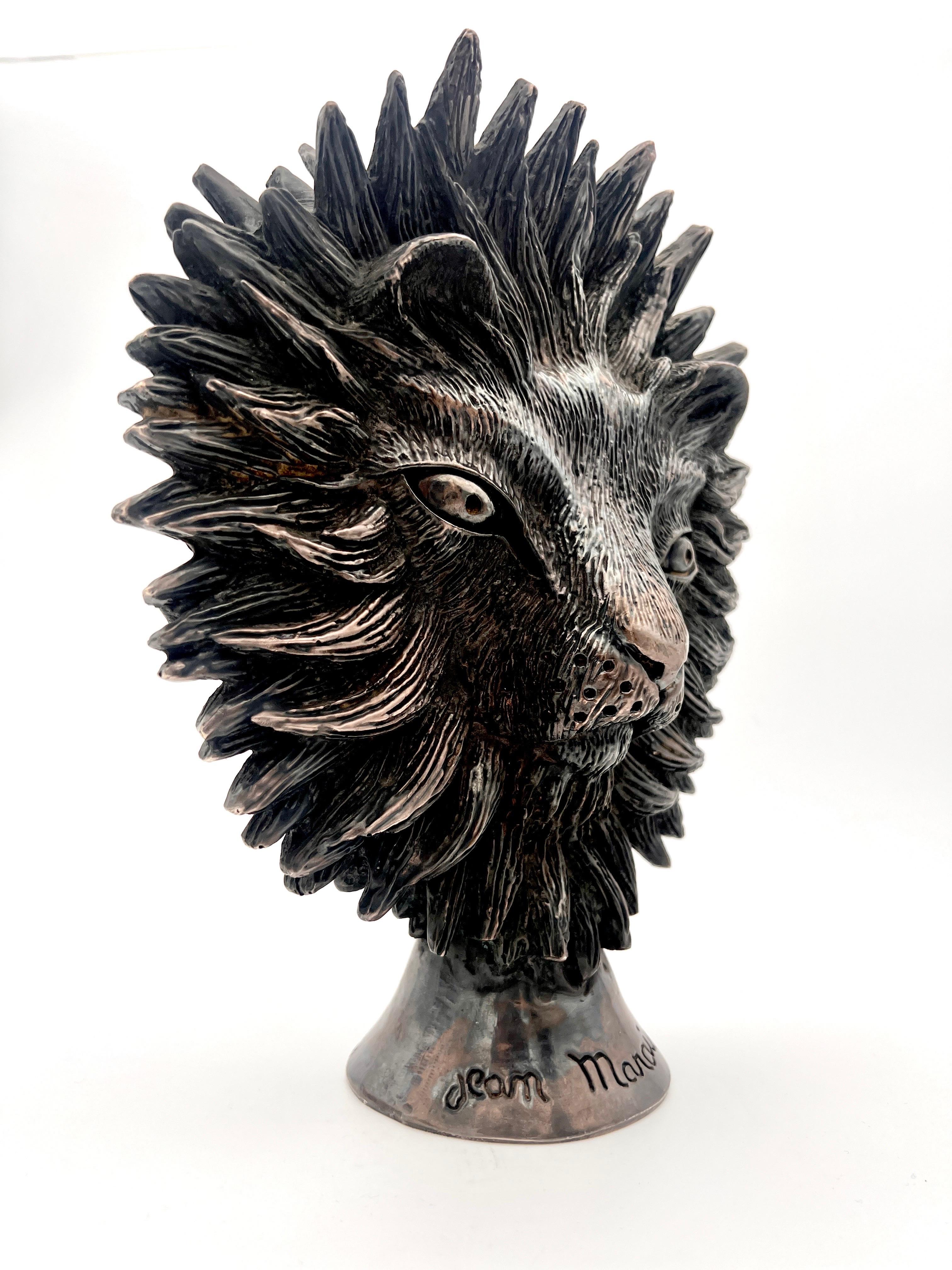 Français Jean Marais (1913-1998)The beast and the beauty (1947) sculpture en bronze signée. en vente