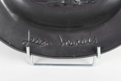 1960 Jean Marais Black Enameled Ceramic Dish