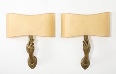 Jean Marais Bronze "Hands" Sconces, France 1950's