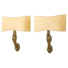 Jean Marais Bronze "Hands" Sconces, France 1950's