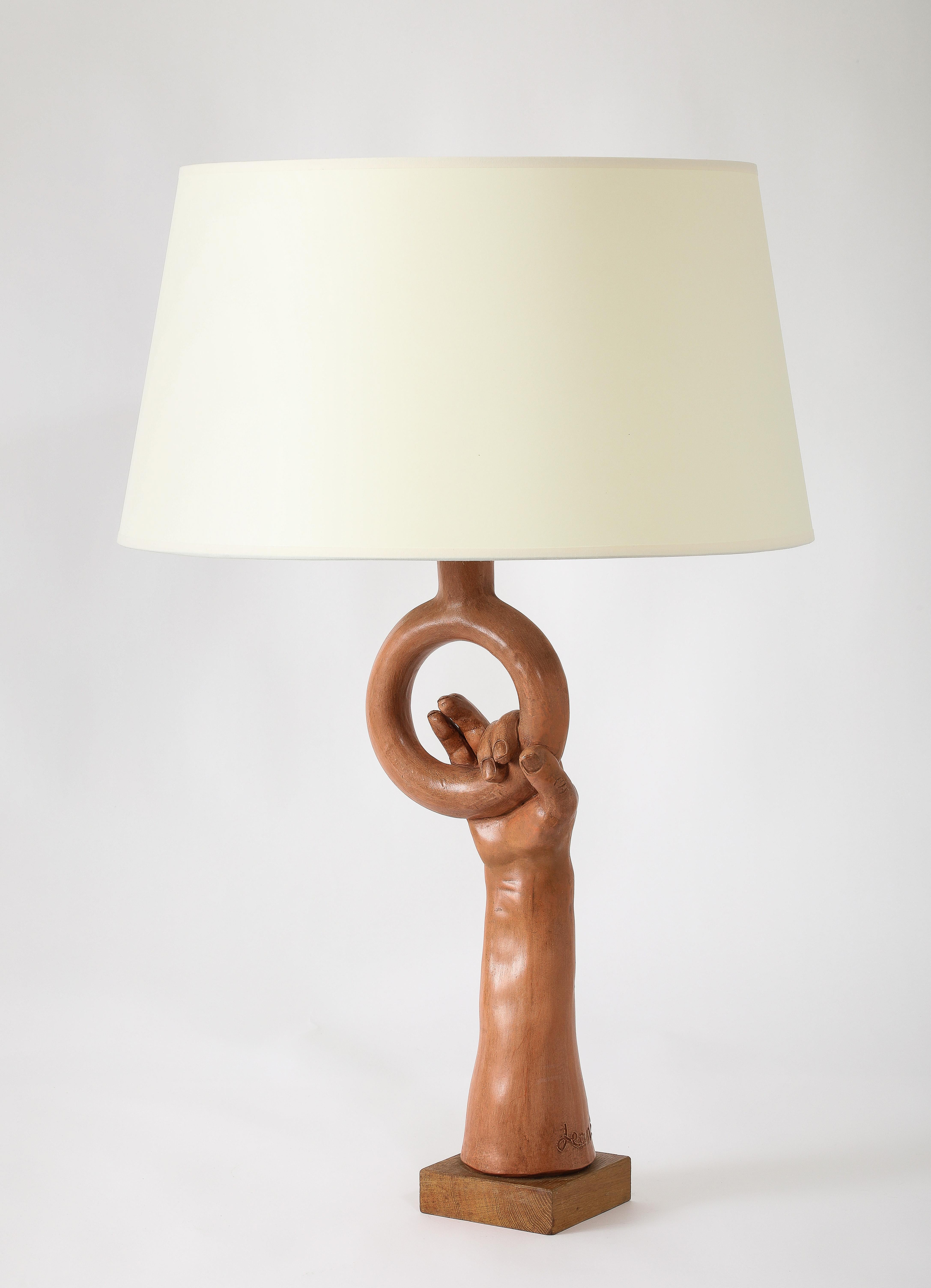 French Jean Marais Hand Lamp, France 1950's For Sale