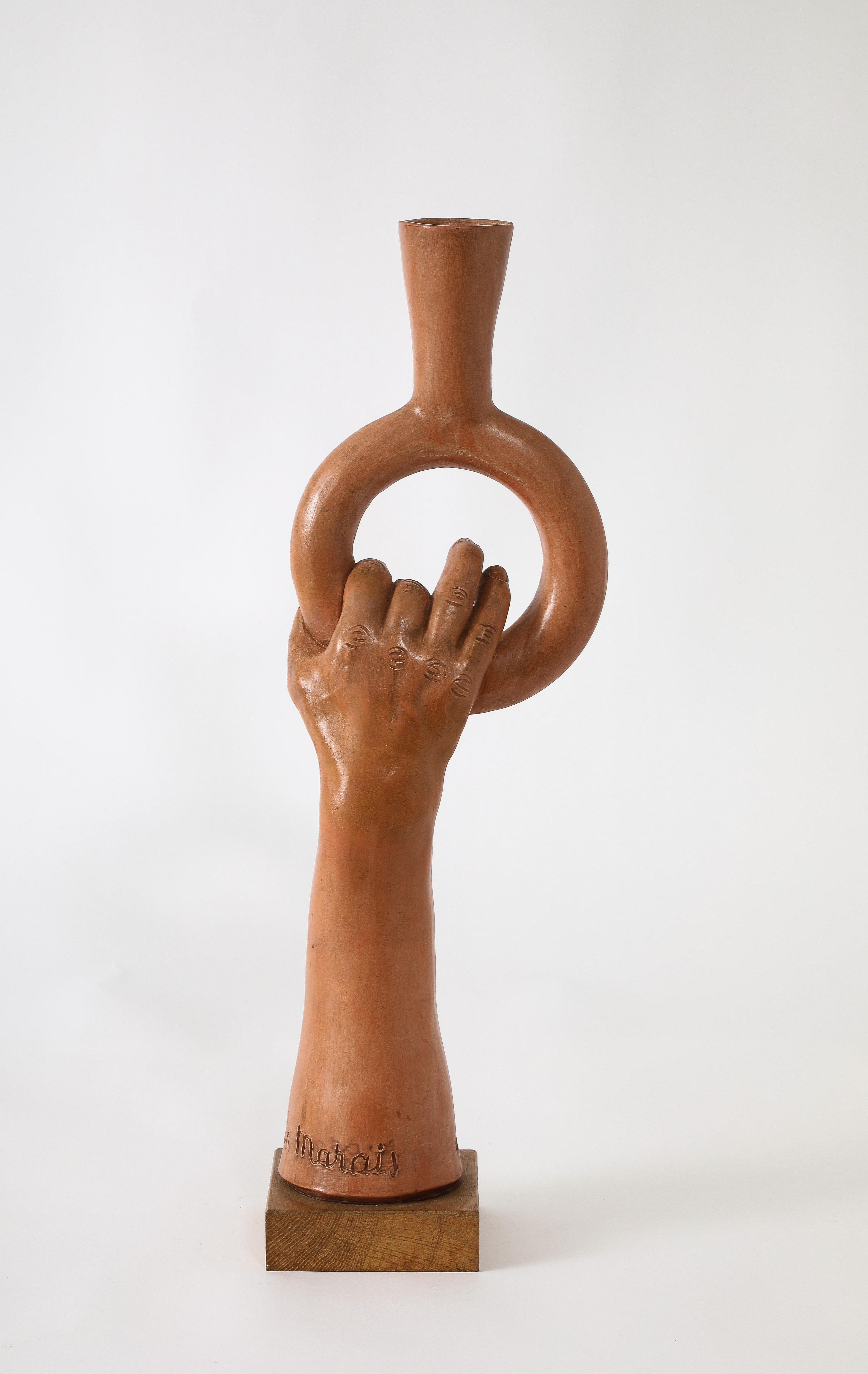 Jean Marais Hand Lamp, France 1950's For Sale 1