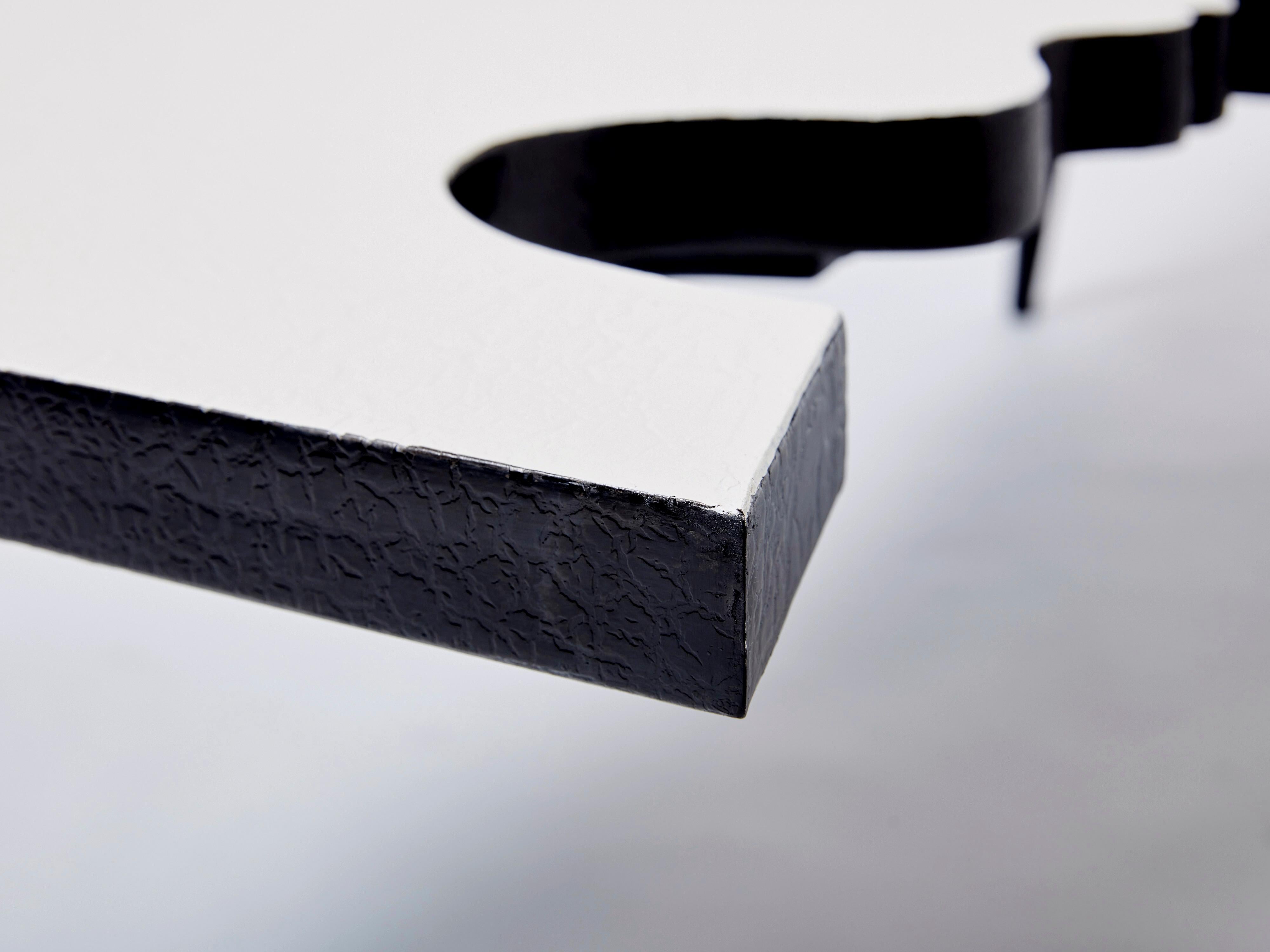 Table basse en fer et en Wood de Jean Marais Hommage à Jean Cocteau, 1972 en vente 3