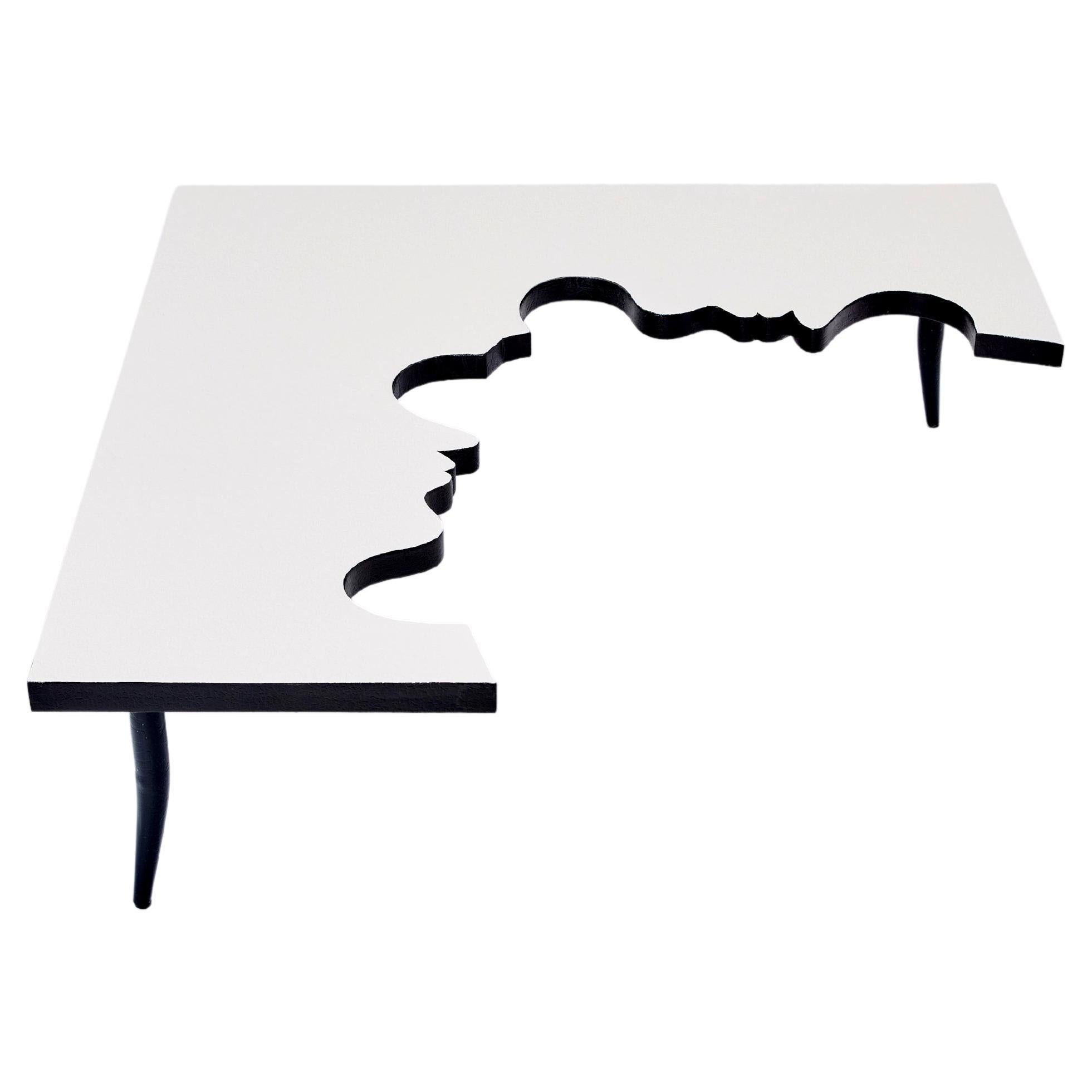 Table basse en fer et en Wood de Jean Marais Hommage à Jean Cocteau, 1972 en vente