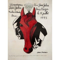 Vintage 1993 Hippodrome Jean Gabin poster by Jean Marais