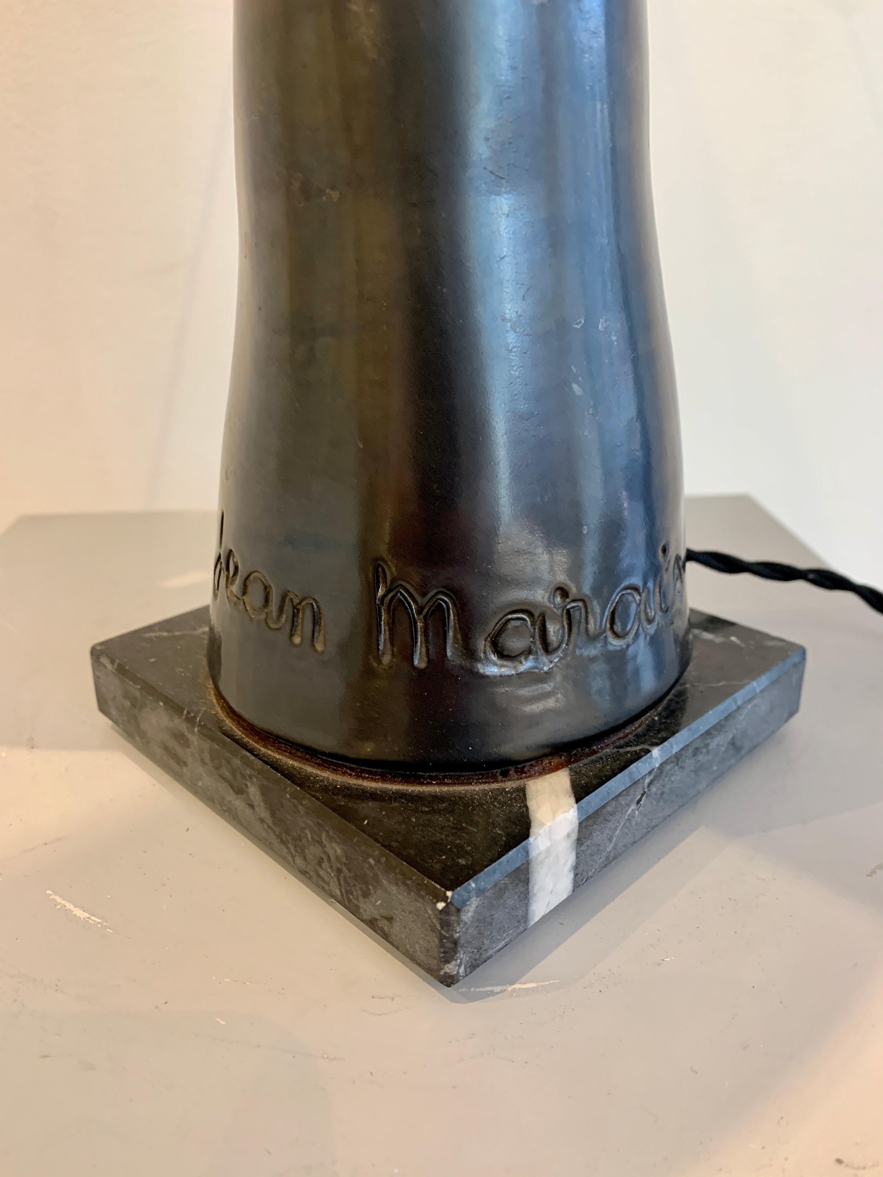 Jean Marais, Table Lamp Main 1960s, Vallauris 3