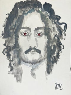 20th CENTURY FRENCH MODERNIST PAINTING - red eye man