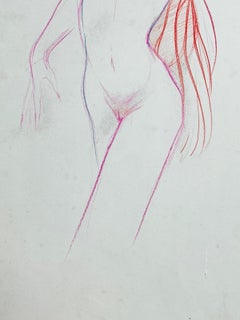 JEAN MARC (1949-2019) 20ème SIÈCLE DE peinture MODERNiste FRANÇAIS - Femme nue