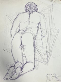 Nude Man from Behind 20th CENTURY FRENCH MODERNIST ORIGINAL