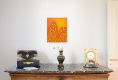 Orange Labyrinthine Hollow Mountain of Walls Oil Painting