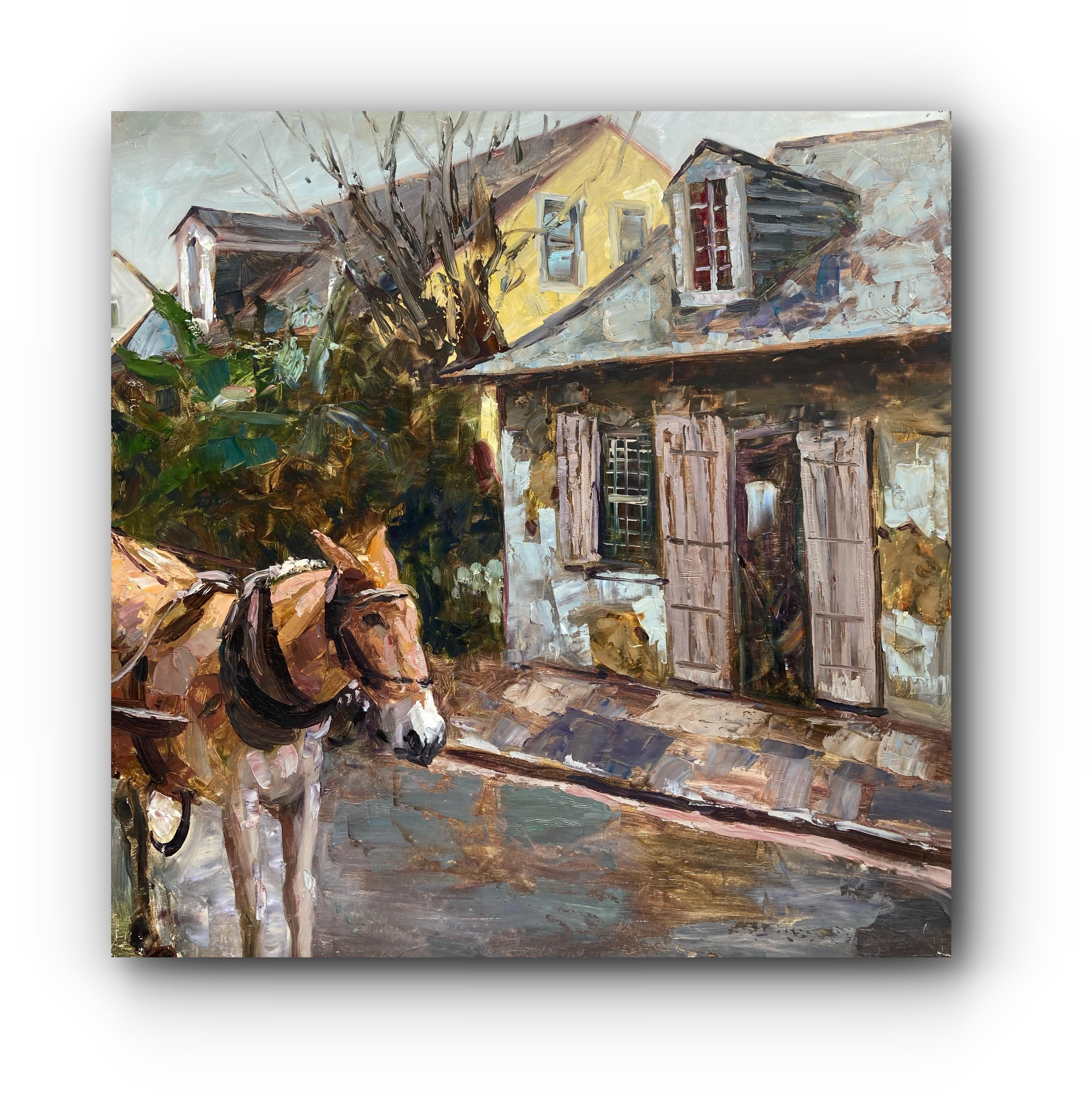 Jean Marc Clouet Animal Painting - Lafitte's Blacksmith Shop, New Orleans (Large)