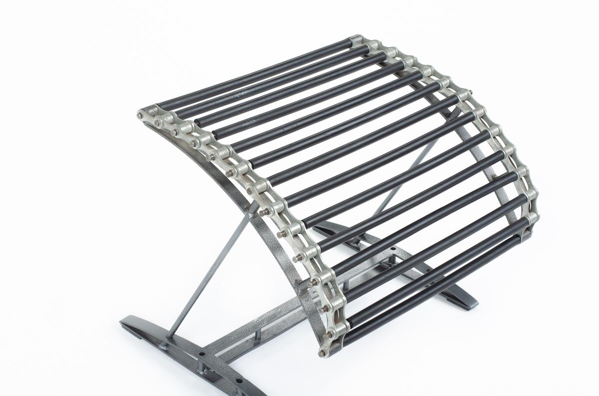 Jean-Marc Mouligne French Armchair and Footsool, 1990 For Sale 2
