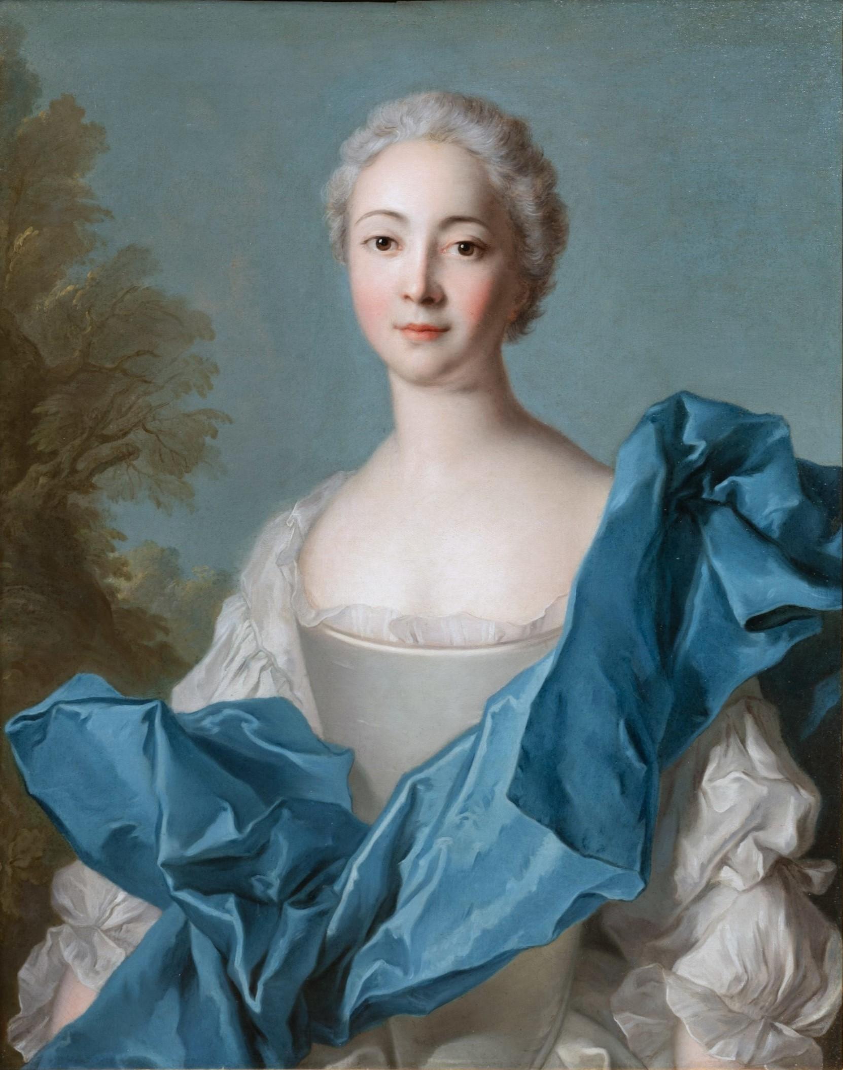 18th c. French Portrait of a Noble Lady by workshop of Jean-Marc Nattier 3