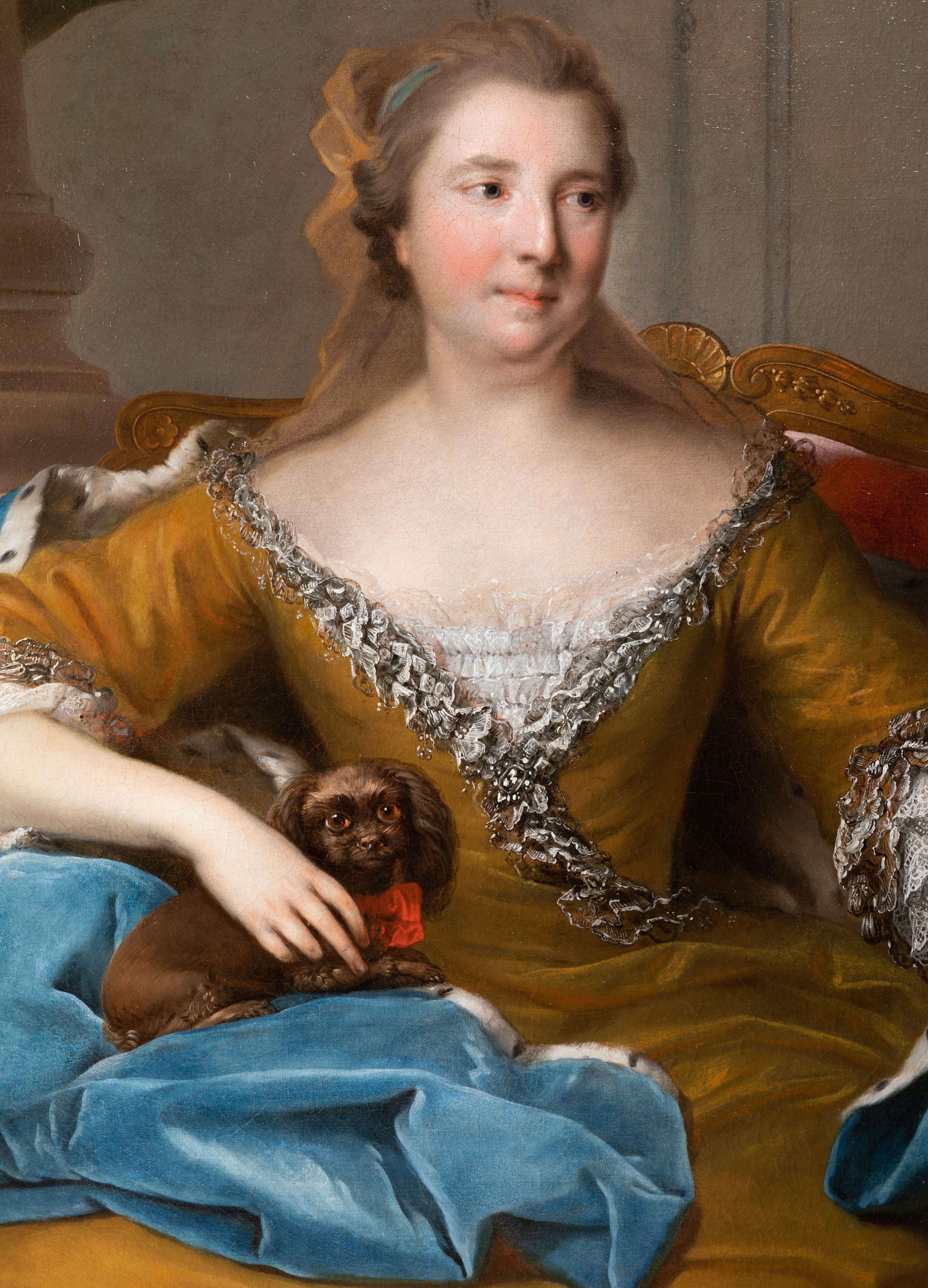Jean-Marc Nattier (1685 - 1766) - Portrait of Charlotte de Hesse-Rheinfels For Sale 5