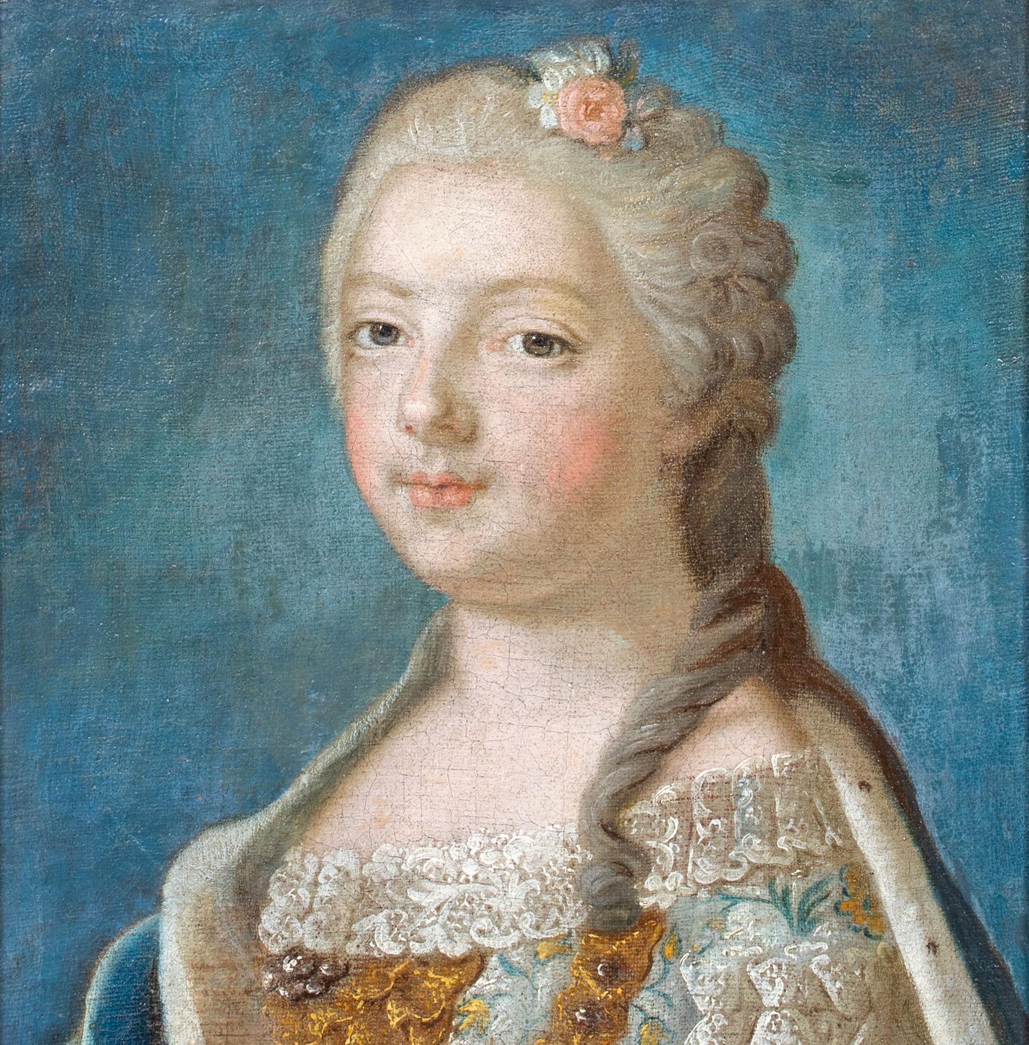 Portrait Of Marie Leszczyńska, Queen Of France (1703-1768), 18th Century - Brown Portrait Painting by Jean-Marc Nattier