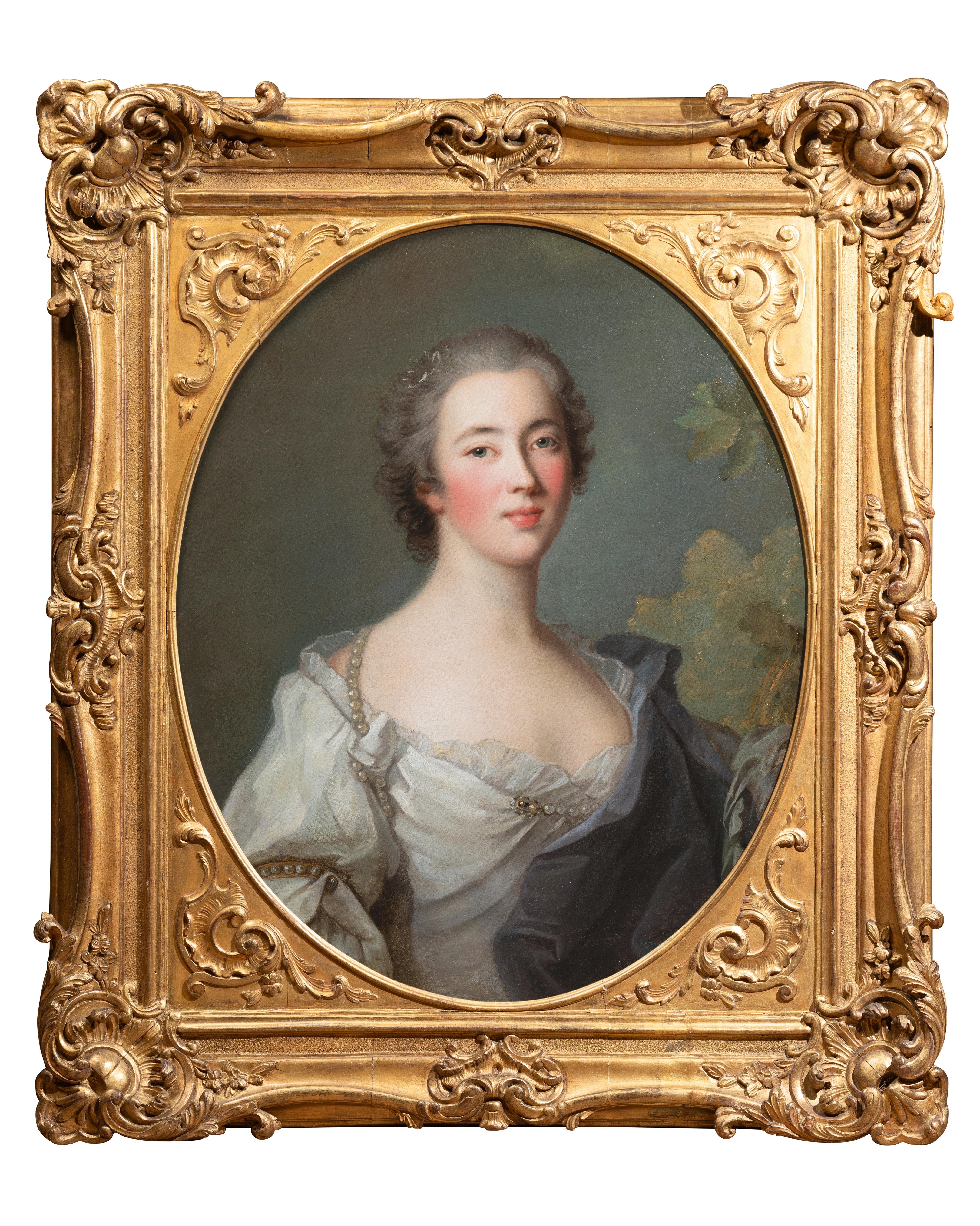 Portrait of marquise de Flavacourt, mistress of Louis XV of France, 18th c. 1740