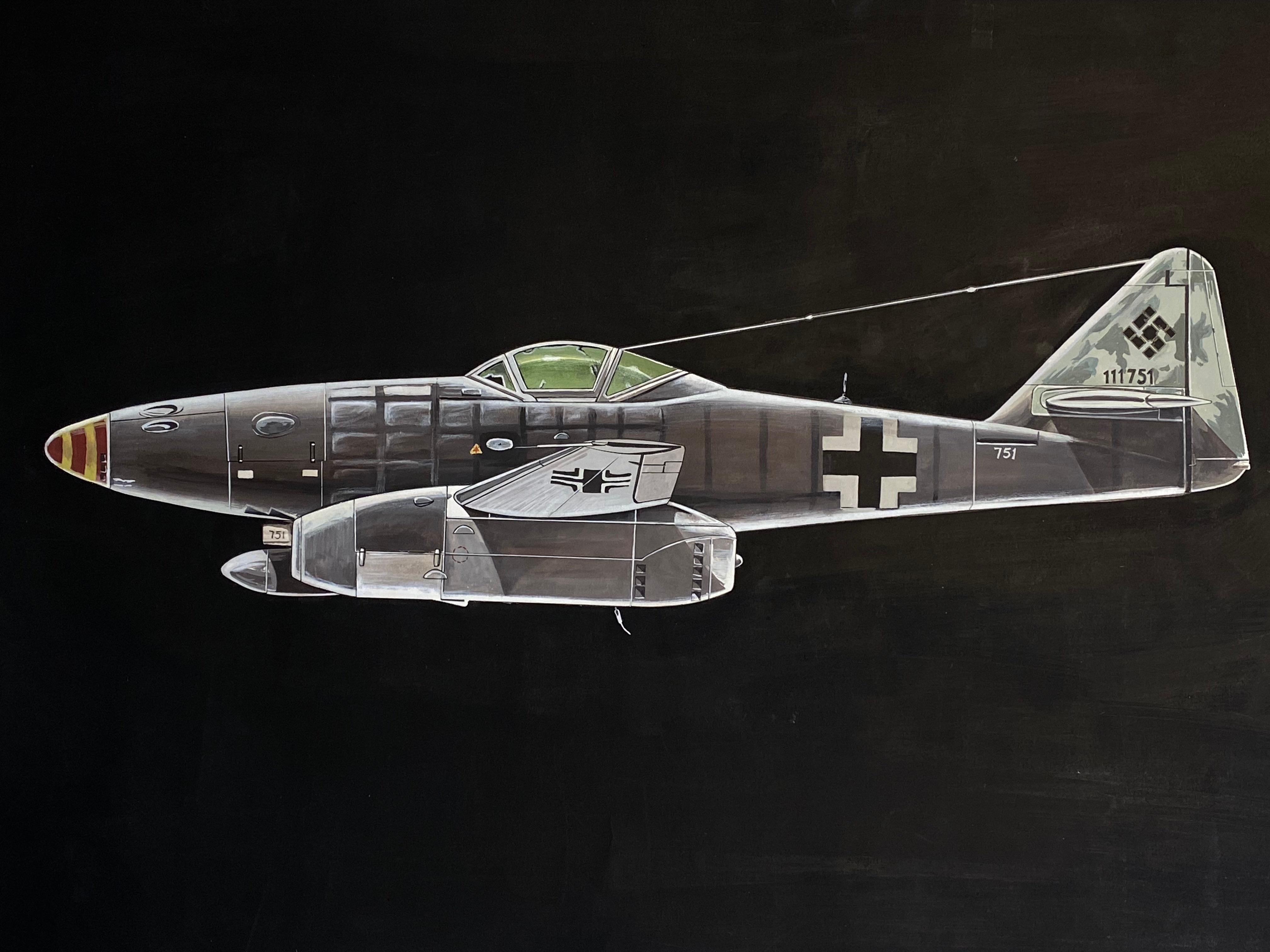 Late 20th Century Jean Marcel Cuny Messerschmitt Me 262 Aircraft For Sale