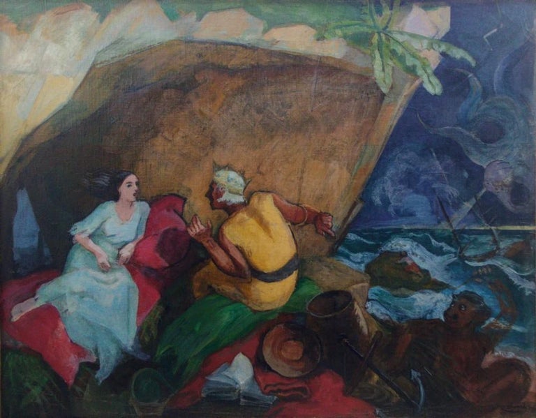 Jean Marchand French Fauve fauvist early large colourful modernist painting Shakespeare scene