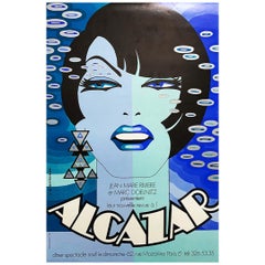 Vintage An original poster realized by Fonteneau to promote the Alcazar - Cabaret - Show