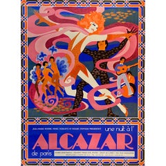 Original poster designed by J.M Fonteneau to promote the Alcazar - Cabaret