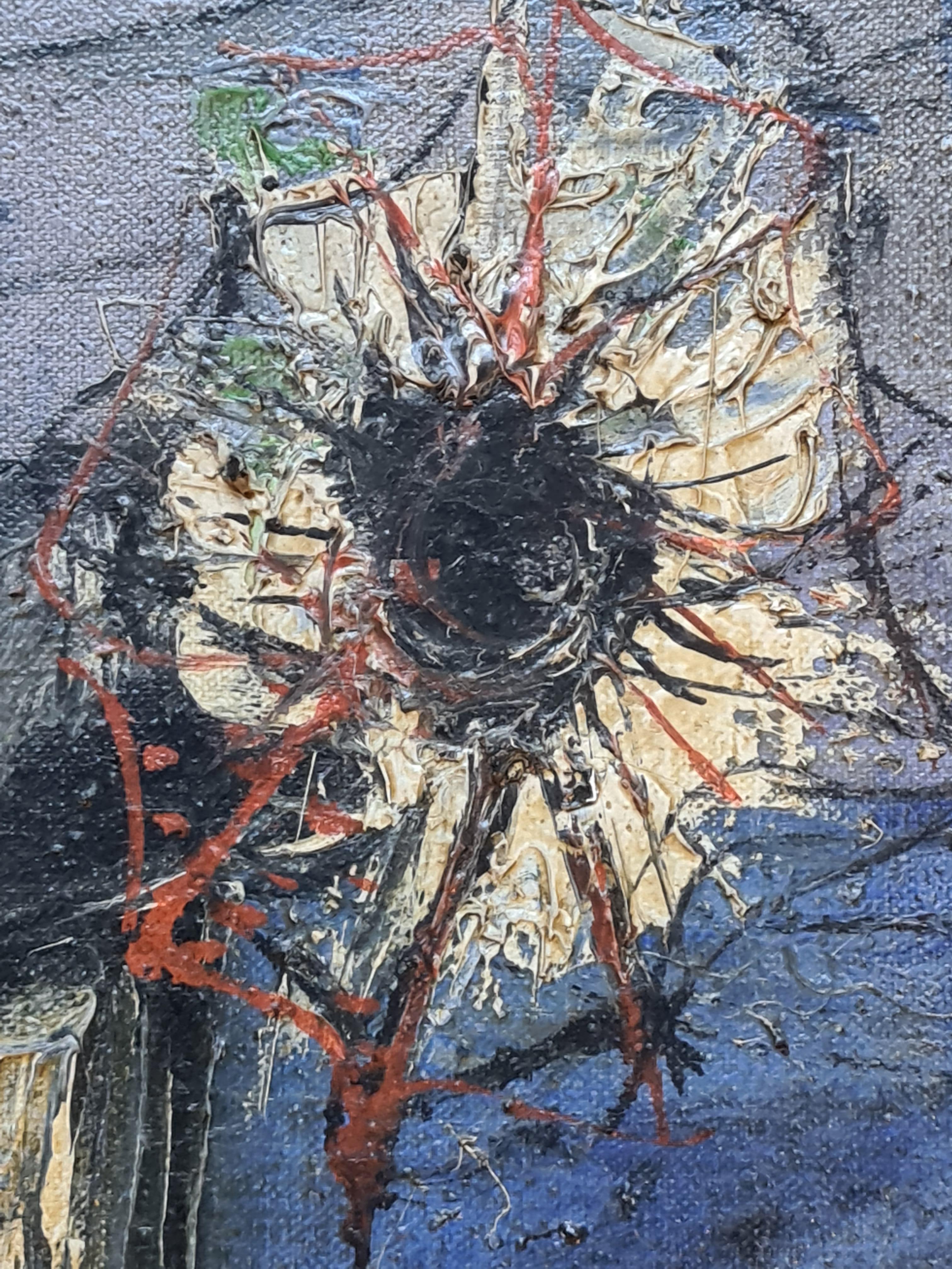 Stilleben des französischen Expressionismus in Öl, Ecole de Nice, Kreis von Bernard Buffet im Angebot 4