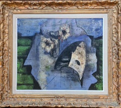 Vintage French Expressionist Still Life in Oil, Ecole de Nice, Circle of Bernard Buffet