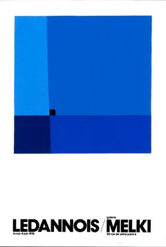 "Ledannois - Galerie Melki" Abstract Original Vintage Exhibition Poster