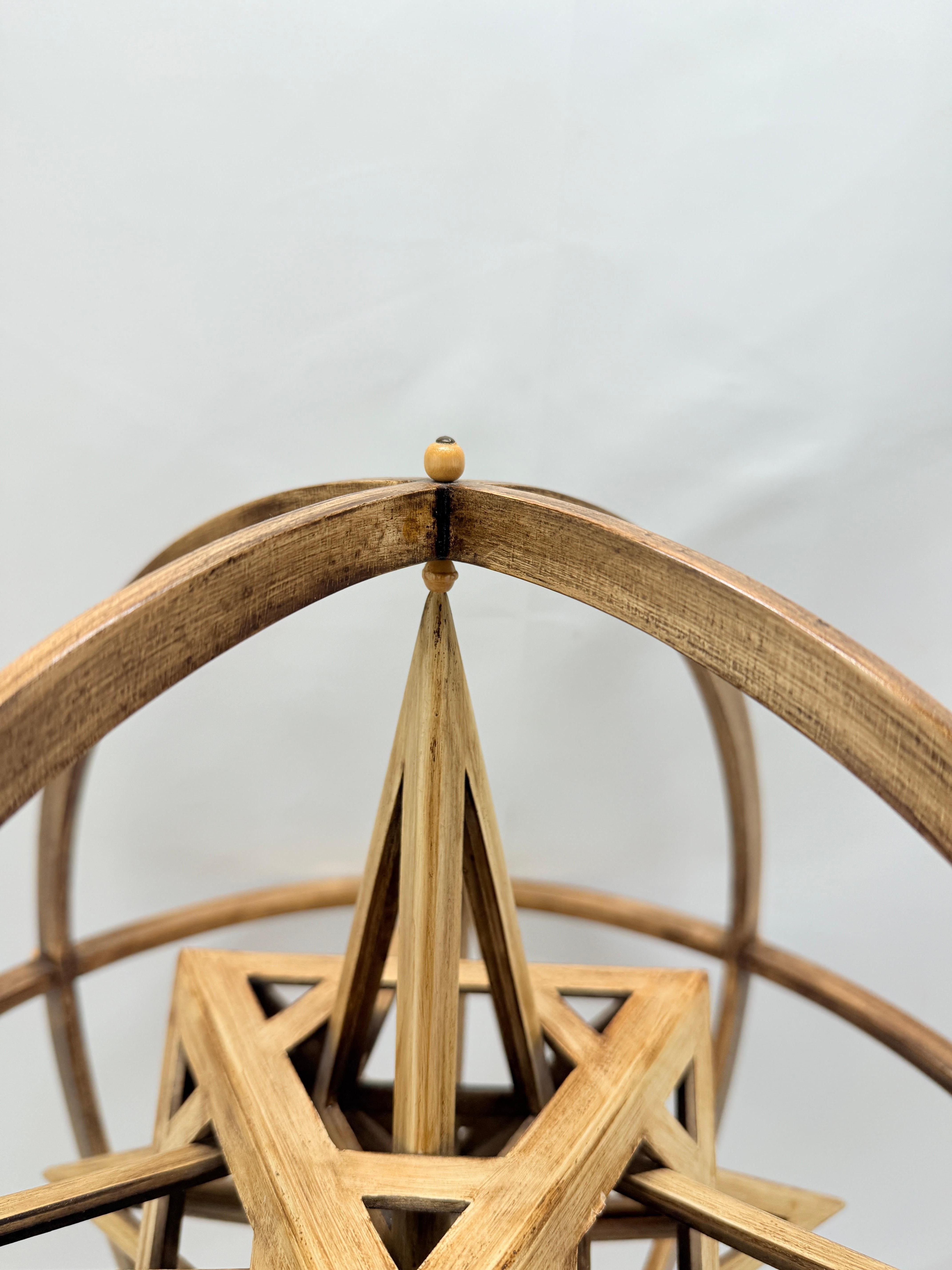 Jean-Marie Malzieu (n. 1948), Escultura Esfera armilar giratoria en venta 1