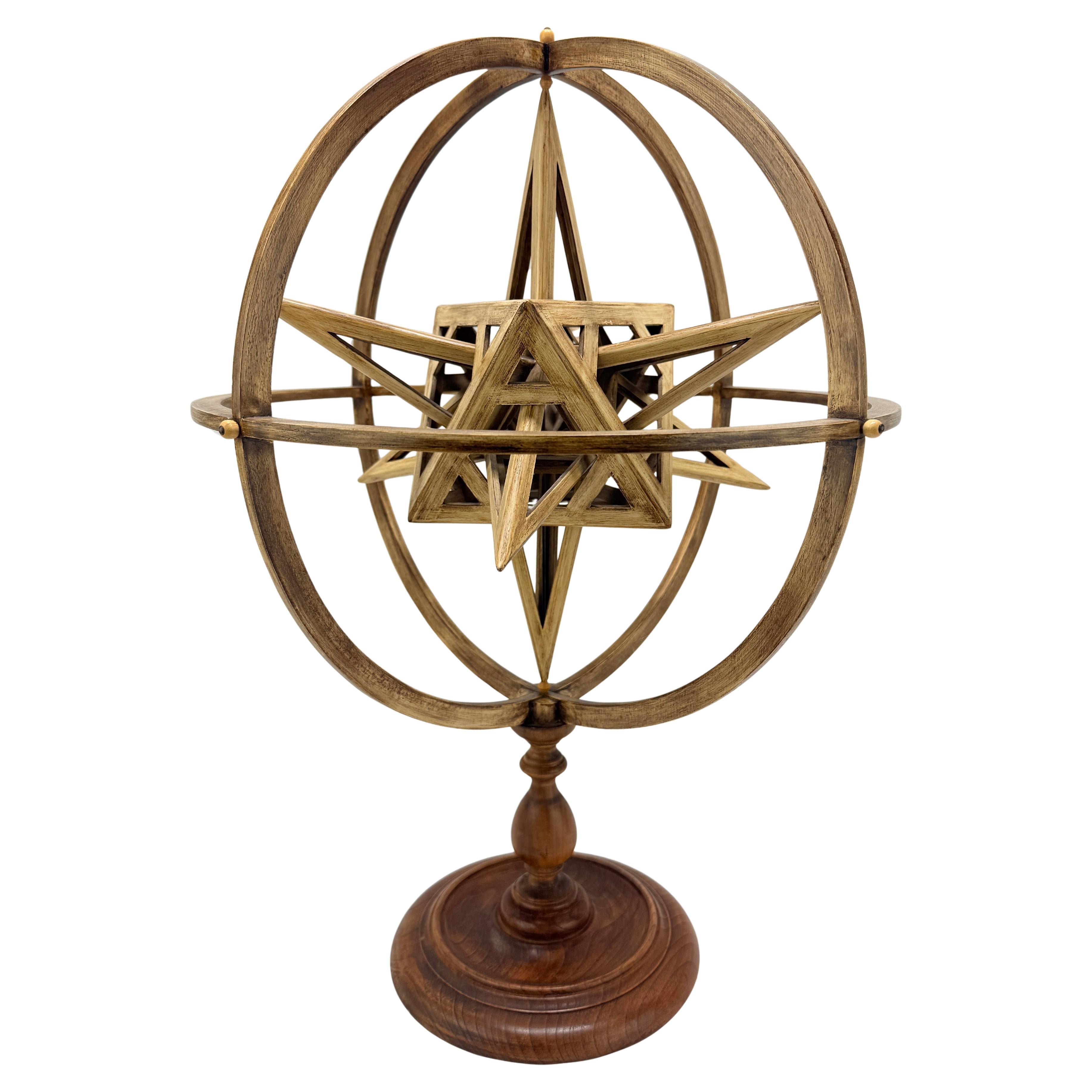 Jean-Marie Malzieu (nato nel 1948), Scultura di sfera armillare rotante