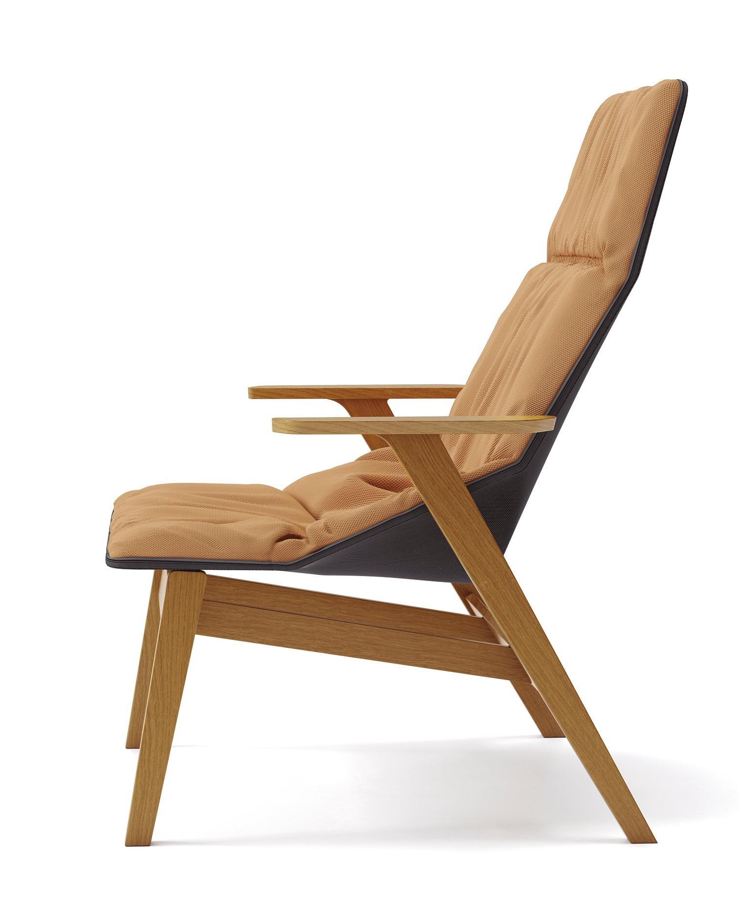Modern Jean-Marie Massaud, Ace Lounge Chair with Arms, Viccarbe, 2009 For Sale