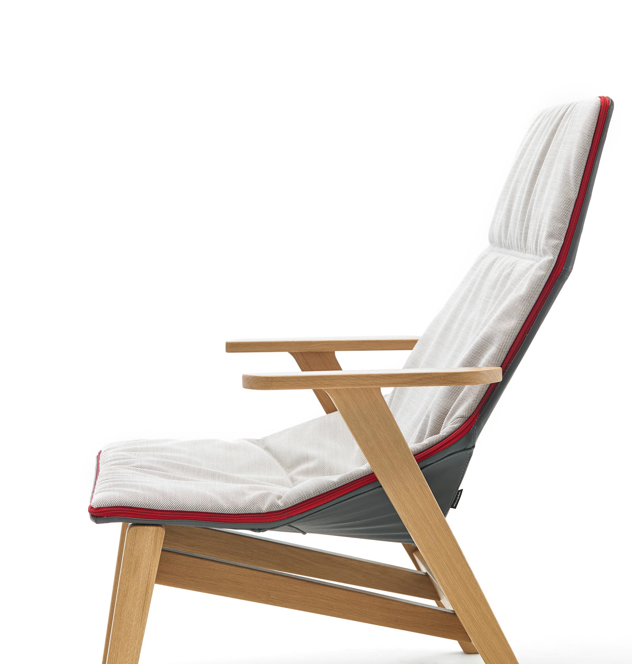 Leather Jean-Marie Massaud, Ace Lounge Chair with Arms, Viccarbe, 2009 For Sale